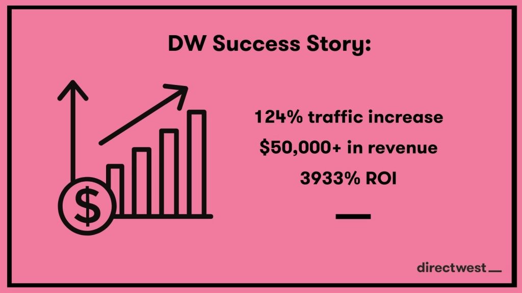 Graph with marketing results